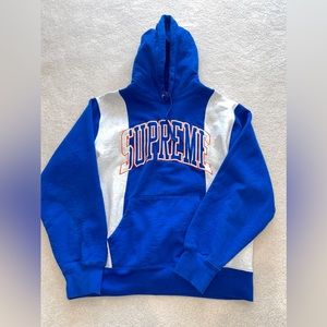 Supreme hoodie royal blue white